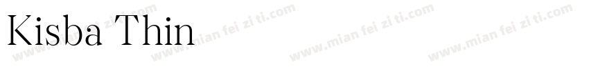 Kisba Thin字体转换
